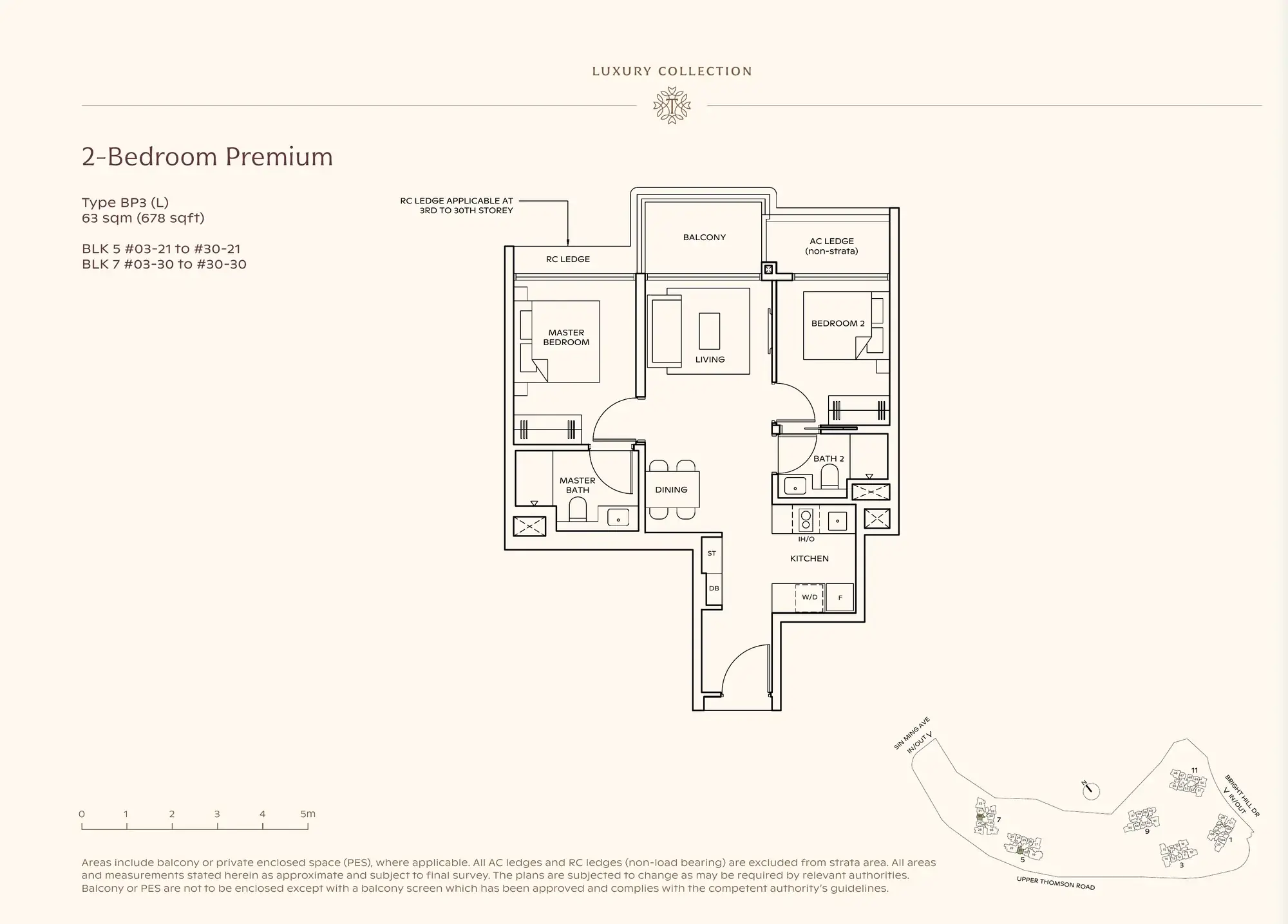 2-Bedroom Premium — Luxury Collection floor plan, Type BP3(L)