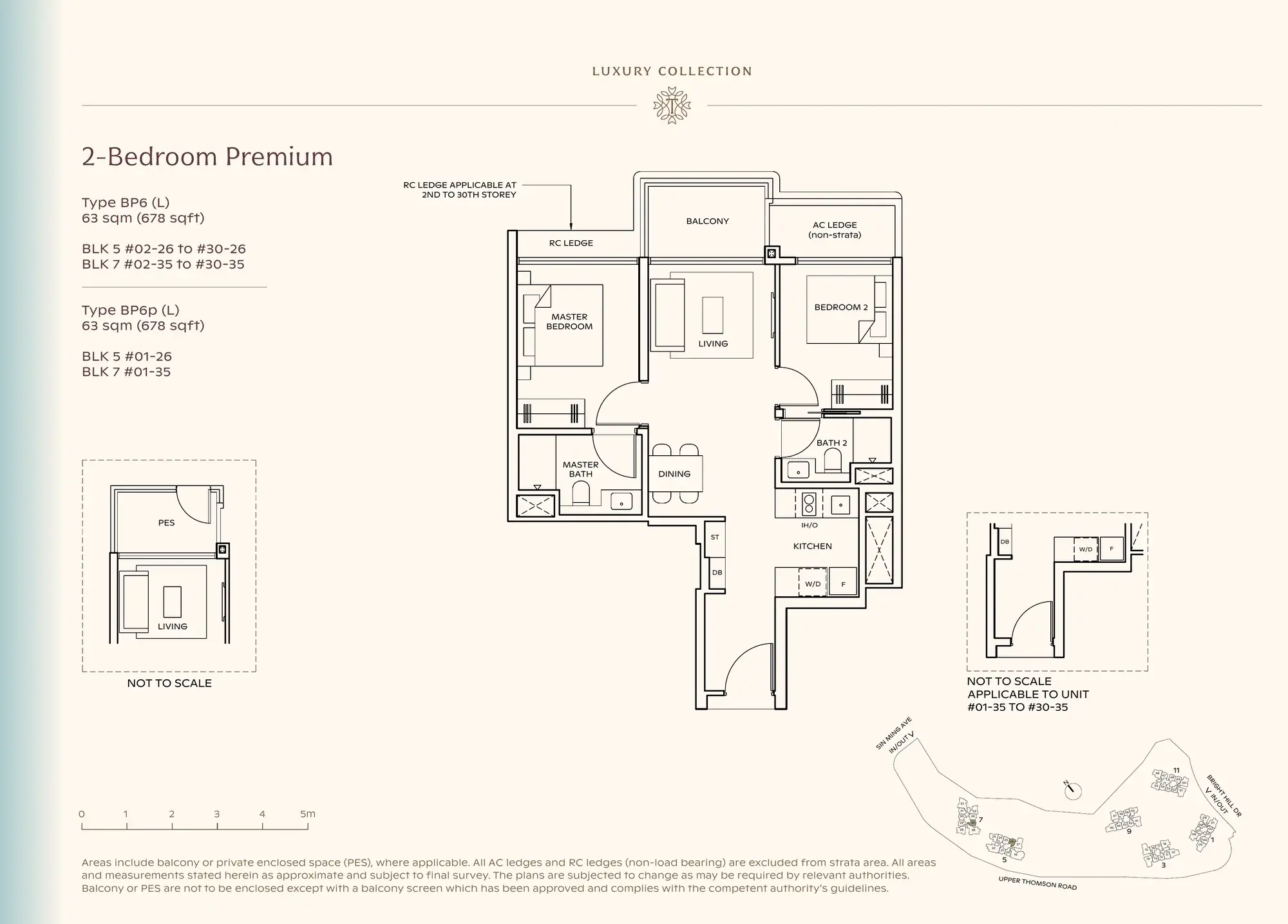 2-Bedroom Premium — Luxury Collection floor plan, Type BP6(L)