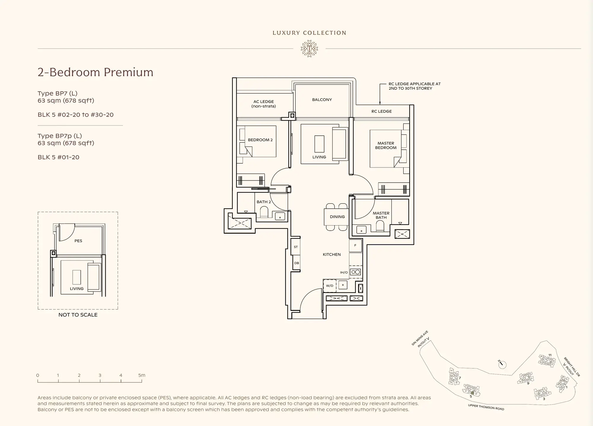 2-Bedroom Premium — Luxury Collection floor plan, Type BP7(L)