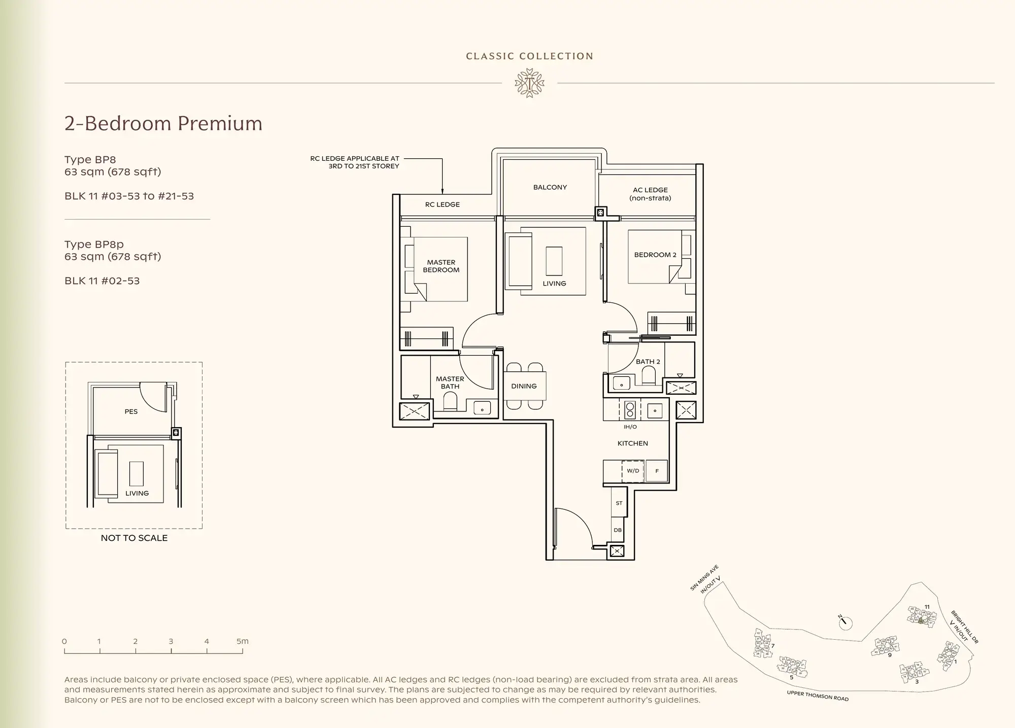 2-Bedroom Premium floor plan, Type BP8