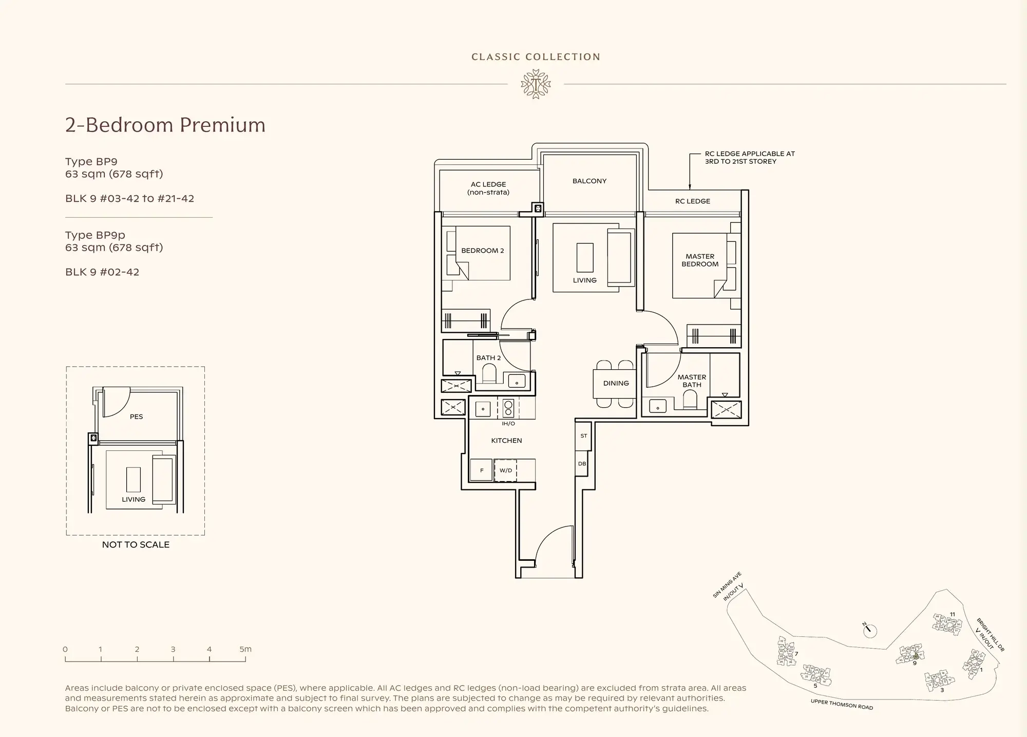 2-Bedroom Premium floor plan, Type BP9