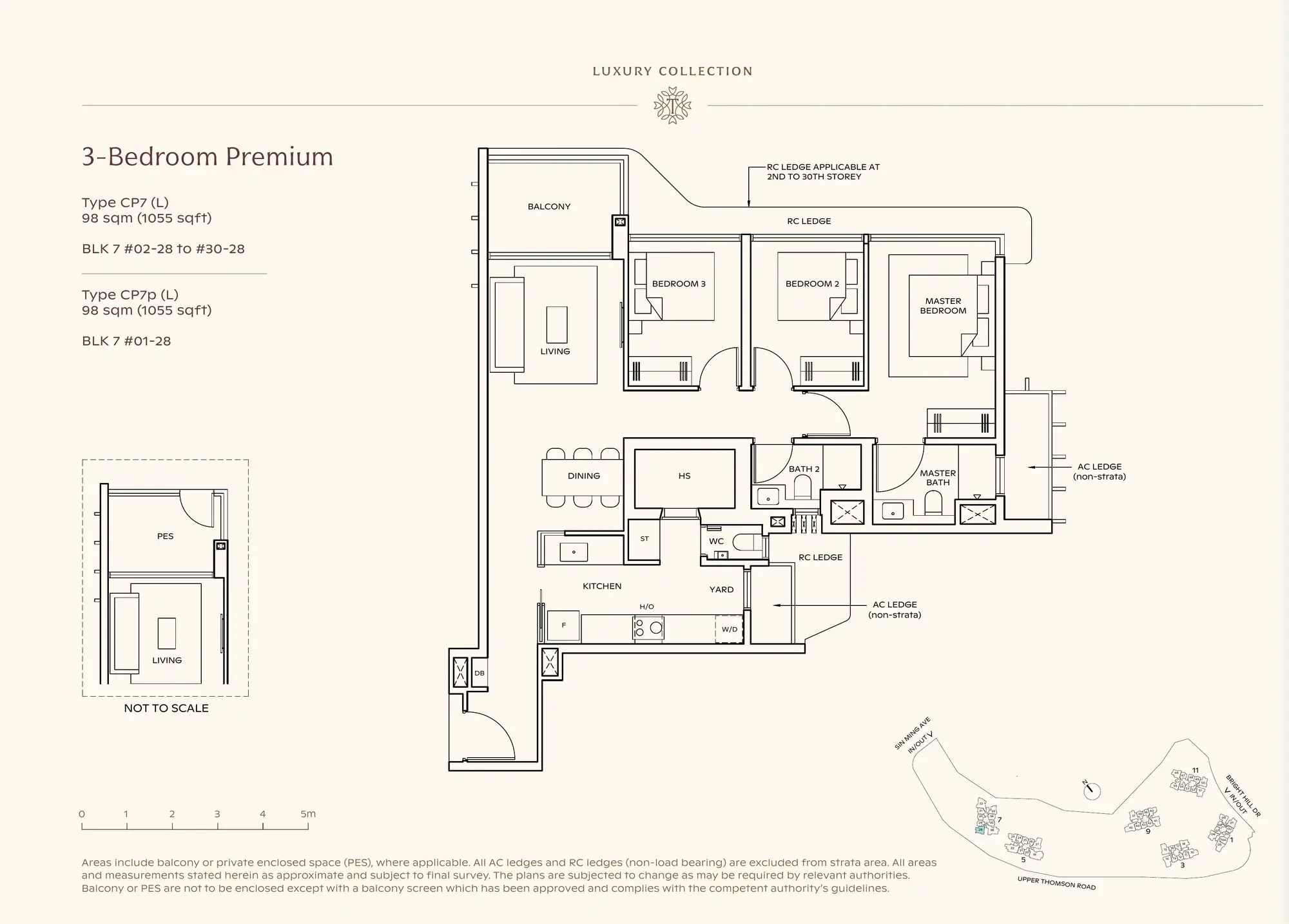 3-Bedroom Premium — Luxury Collection floor plan, Type CP7(L)