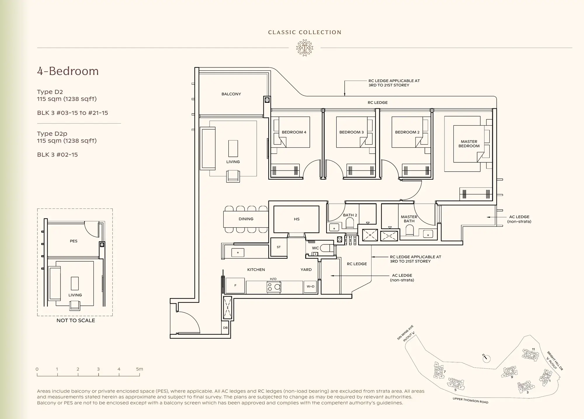 4-Bedroom floor plan, Type D2