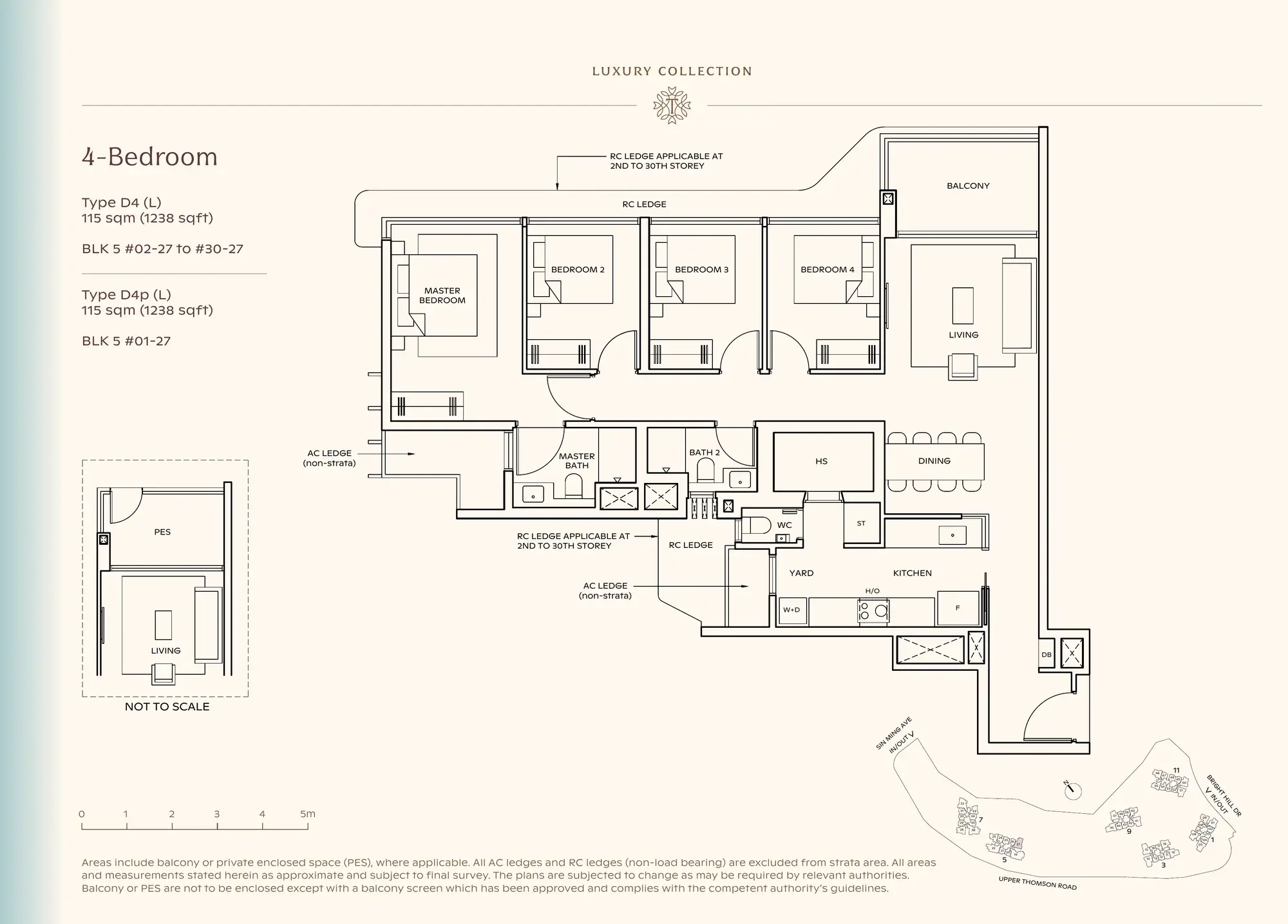 4-Bedroom — Luxury Collection floor plan, Type D4(L)