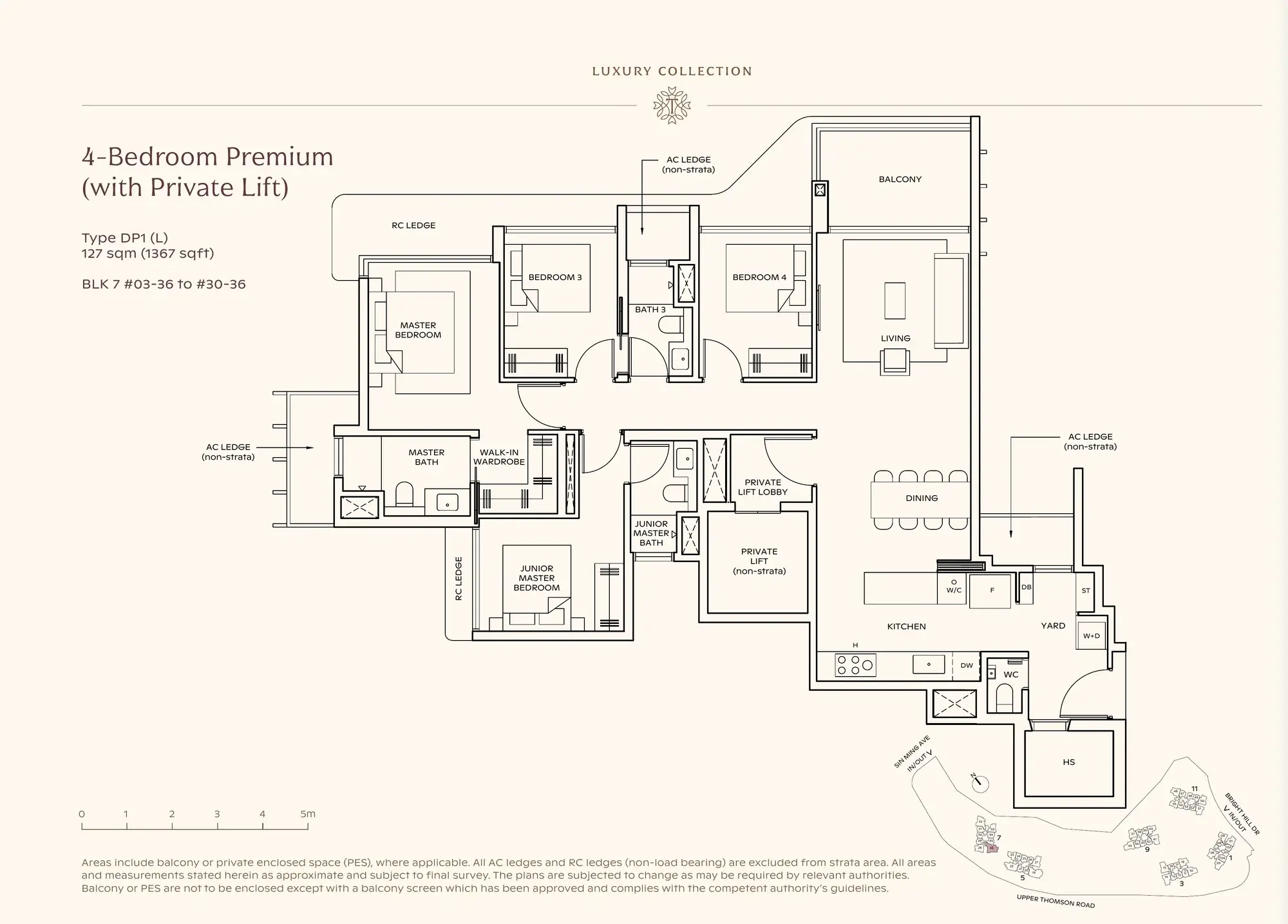 4-Bedroom Premium with Private Lift — Luxury Collection floor plan, Type DP1(L)