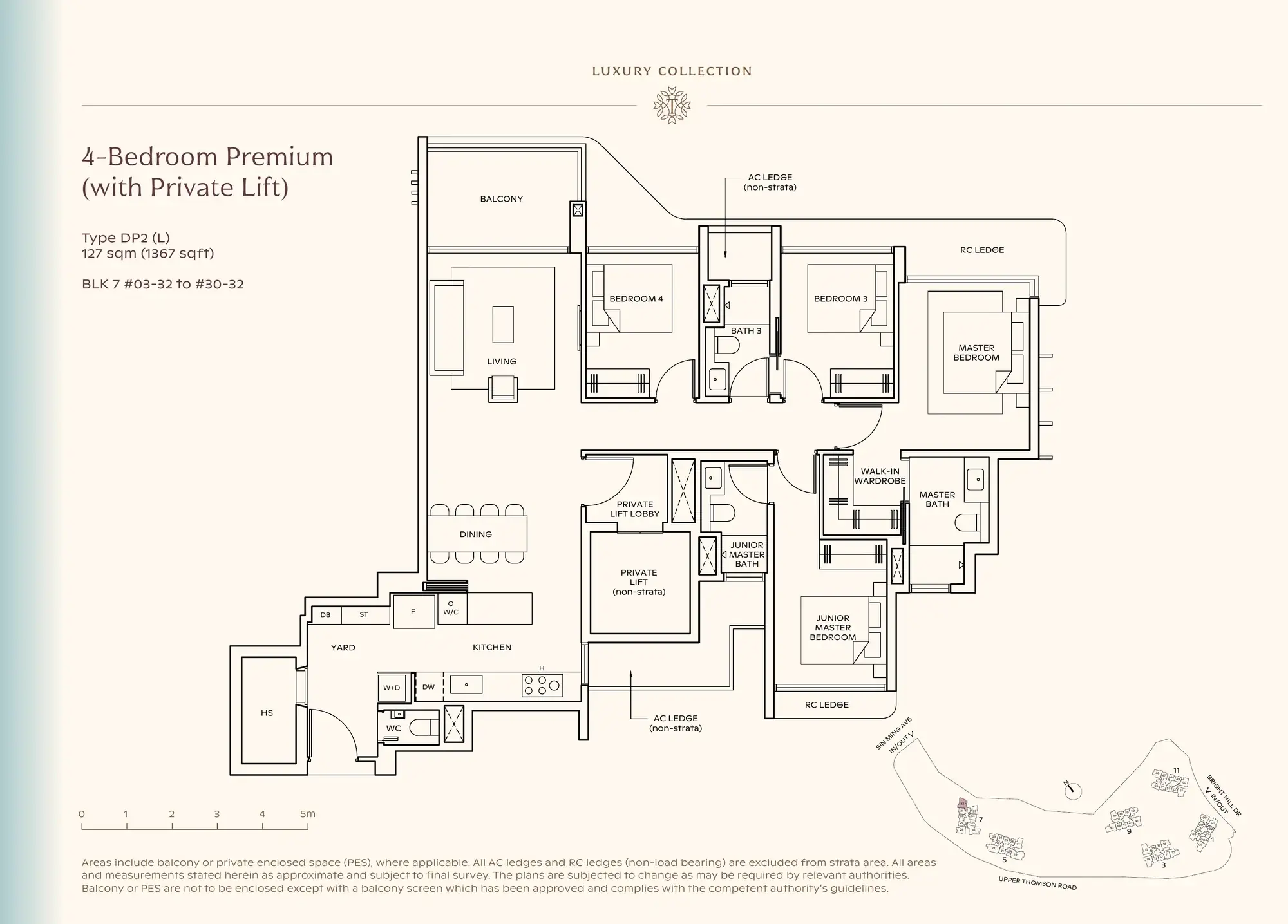 4-Bedroom Premium with Private Lift — Luxury Collection floor plan, Type DP2(L)